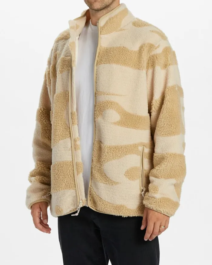 Boundary Switchback ZipUp Sherpa Fleece Chino Men Billabong Hoodies and Fleece