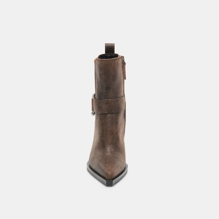 Bounty Boots Espresso Distressed Leather Women Dolce Vita Boots and Booties