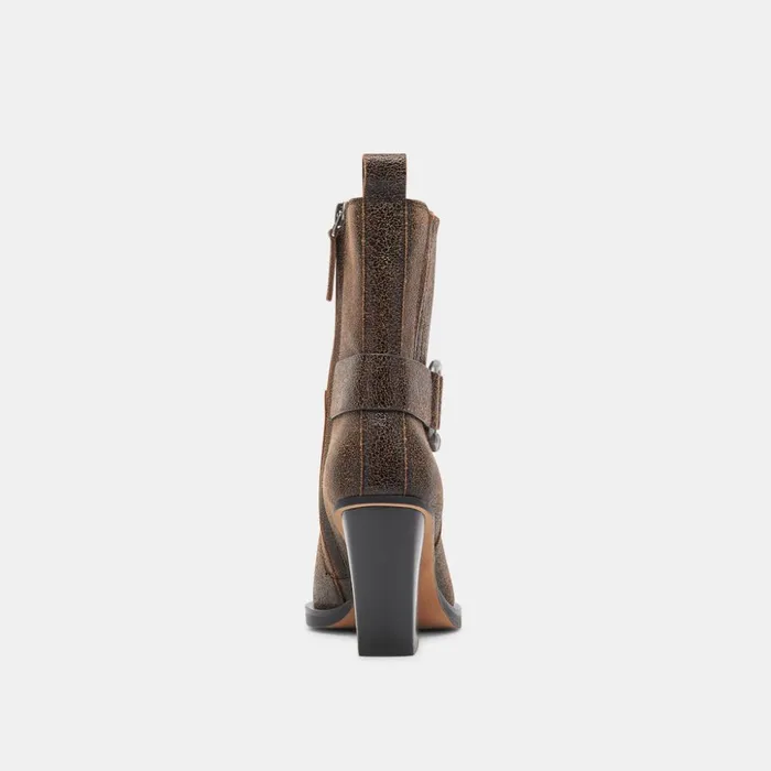 Bounty Boots Espresso Distressed Leather Women Dolce Vita Boots and Booties