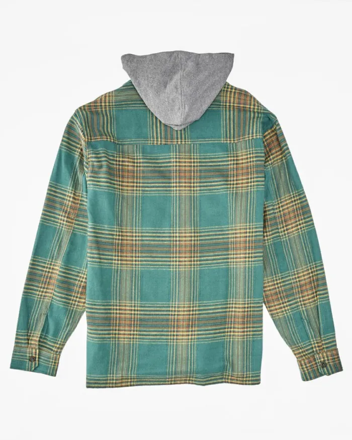 Boy039s Baja Hooded Flannel Shirt Deep Teal Kids Billabong Boys039 Shirts