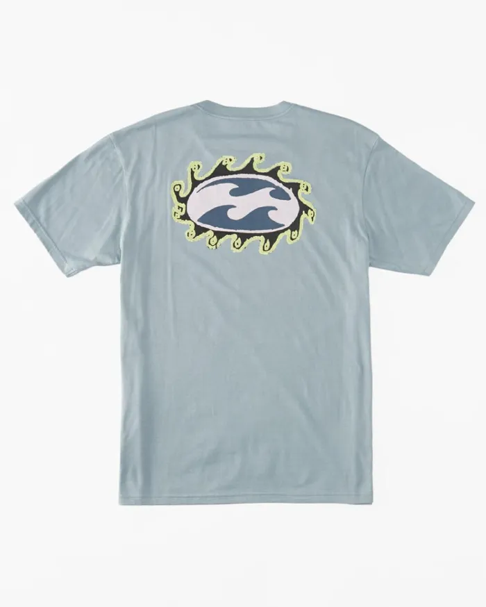 Boy039s Crayon Wave TShirt Washed Blue MenKids Billabong TShirts