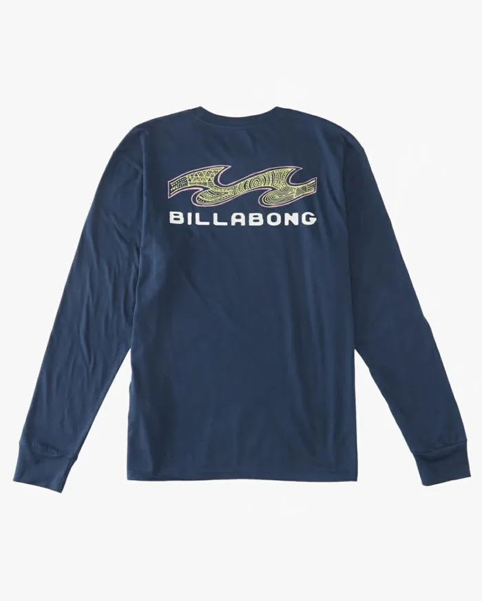 Boy039s Fragment Long Sleeve TShirt Dark Blue MenKids Billabong TShirts