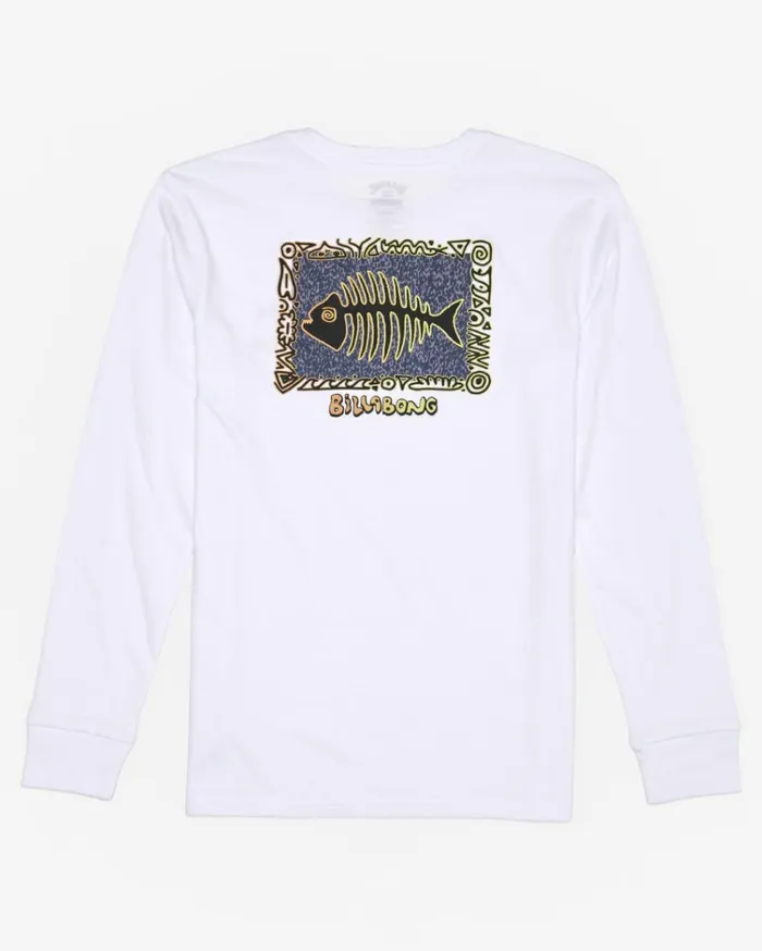 Boy039s Sharky Long Sleeve TShirt White MenKids Billabong TShirts