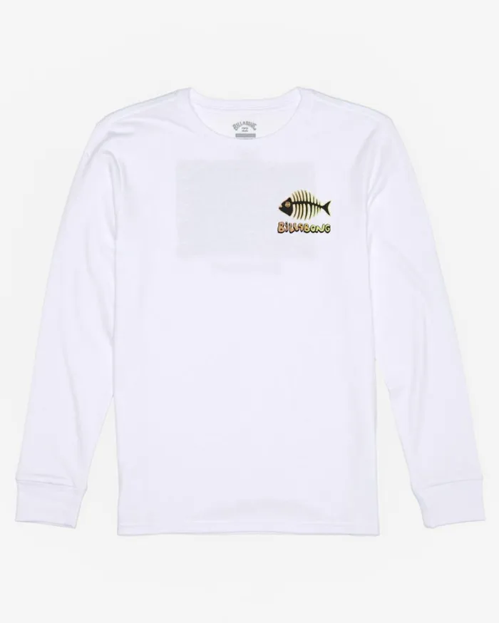 Boy039s Sharky Long Sleeve TShirt White MenKids Billabong TShirts
