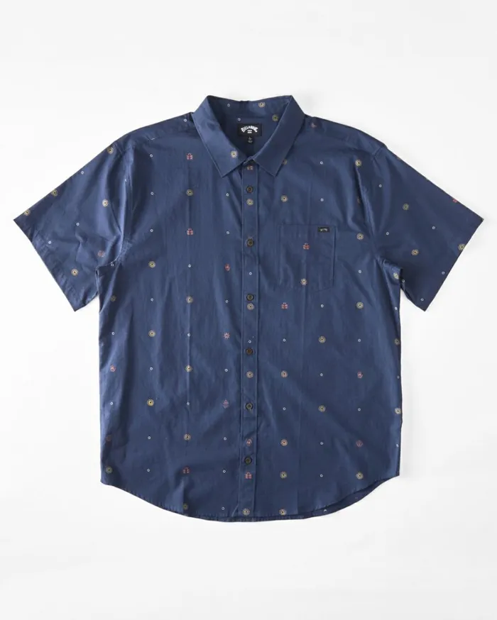 Boy039s Sundays Mini Short Sleeve Shirt Blue Kids Billabong Boys039 Shirts