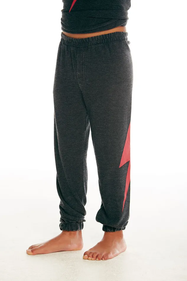 Boys Chaser Brand Red Bolt Pant Bottoms