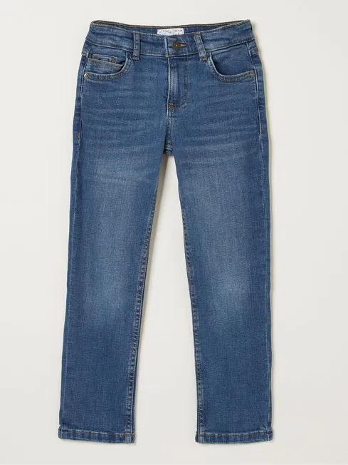 Boys Fatface Pants Jeans and Joggers Seth Light Blue Slim Jeans