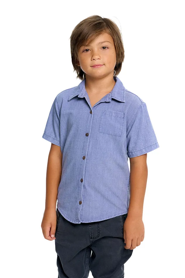 Boys Heirloom Wovens Short Sleeve Button Down Shirt Tops Chaser Brand