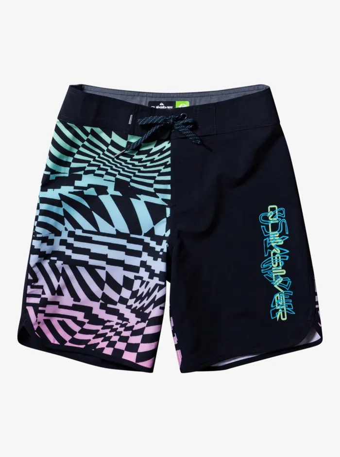 Boys Quiksilver Boardshorts Boy039s 816 Surfsilk Radical Scallop 16034 Boardshorts Black
