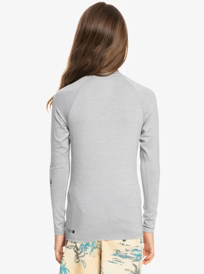 Boys Quiksilver Rashguards Boy039s 816 All Time Ls Youth LSL Surf Tee Sleet Heather Boys Quiksilver Rashguards Boy039s 816 All Time Ls Youth LSL Surf Tee Sleet Heather