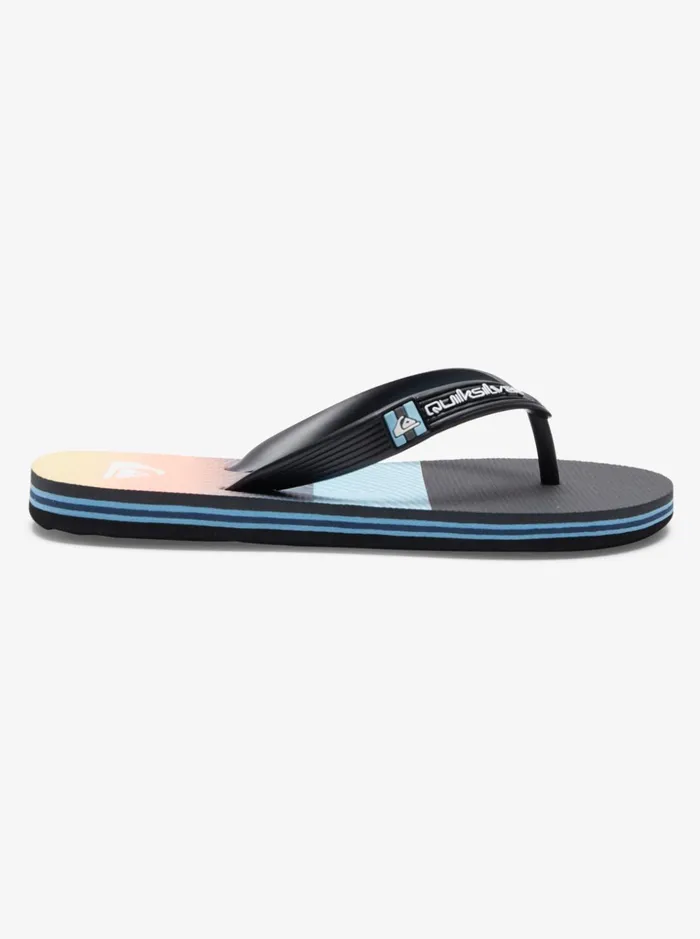 Boys Quiksilver Sandals Boy039s 816 Molokai Panel FlipFlops Blackorangegrey