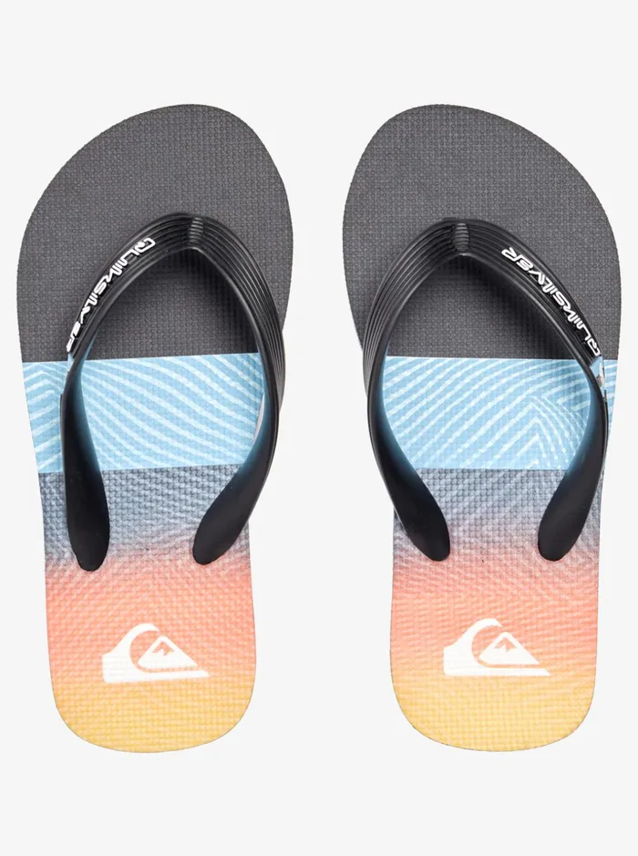 Boys Quiksilver Sandals Boy039s 816 Molokai Panel FlipFlops Blackorangegrey