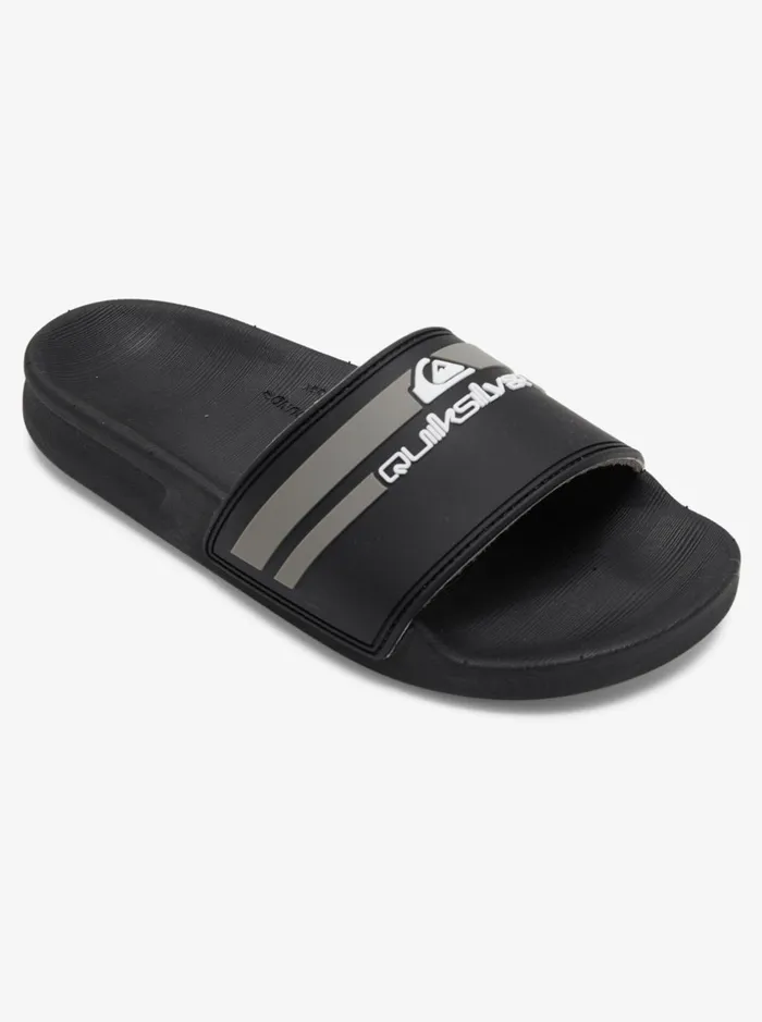 Boys Quiksilver Sandals Boy039s 816 Rivi Slide Sliders Blackgreyblack