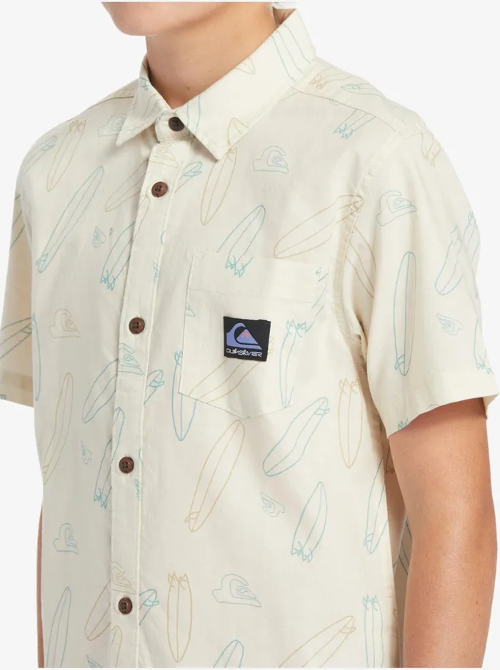 Boys Quiksilver Shirts Where Is My Board Short Sleeve Shirt Birch Wheres My Board Boys Quiksilver Shirts Where Is My Board Short Sleeve Shirt Birch Wheres My Board