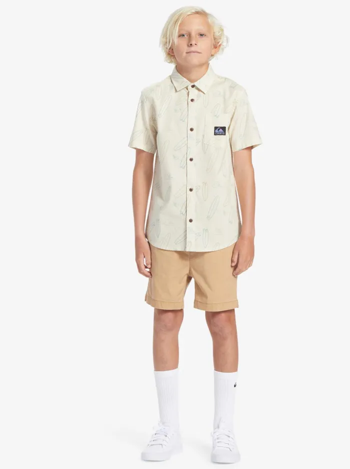 Boys Quiksilver Shirts Where Is My Board Short Sleeve Shirt Birch Wheres My Board Boys Quiksilver Shirts Where Is My Board Short Sleeve Shirt Birch Wheres My Board