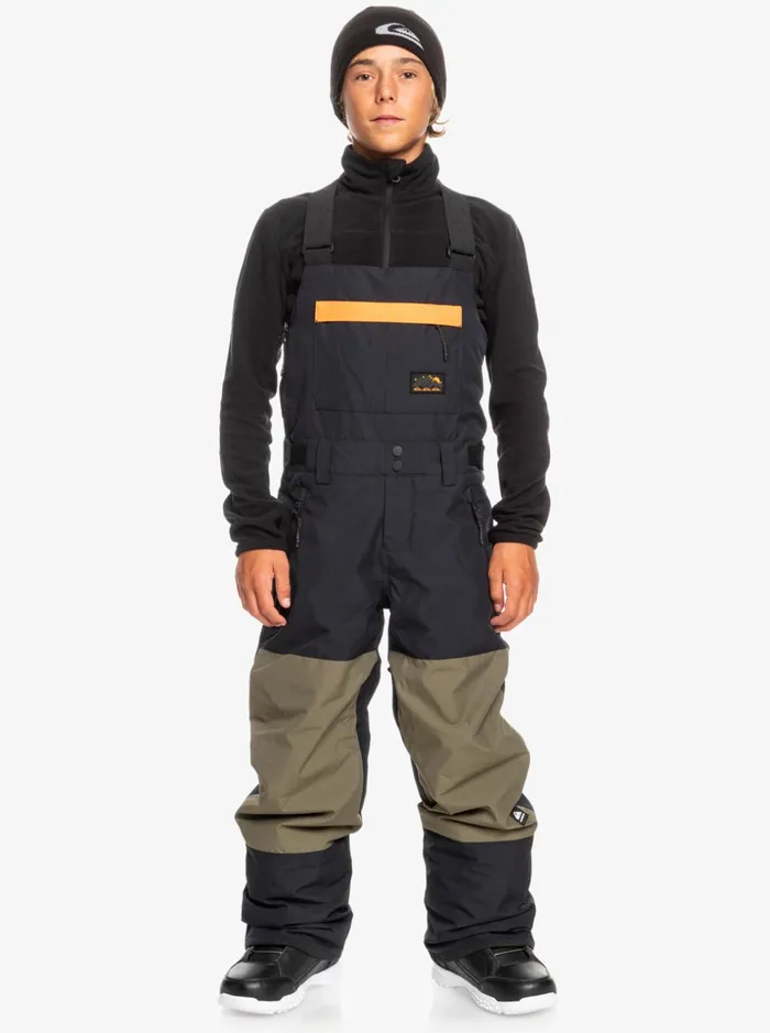 Boys Quiksilver Snow Pants Boy039s 816 Mash Up Insulated Snow Bib Pants True Black