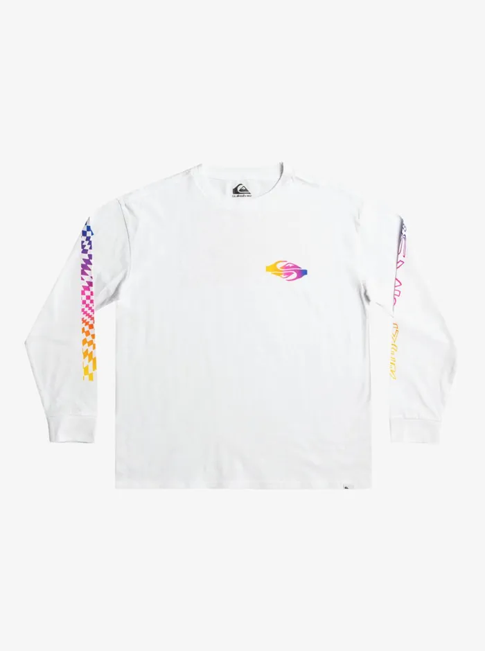 Boys Quiksilver Tees Boy039s 816 Radical Flag Long Sleeve TShirt White