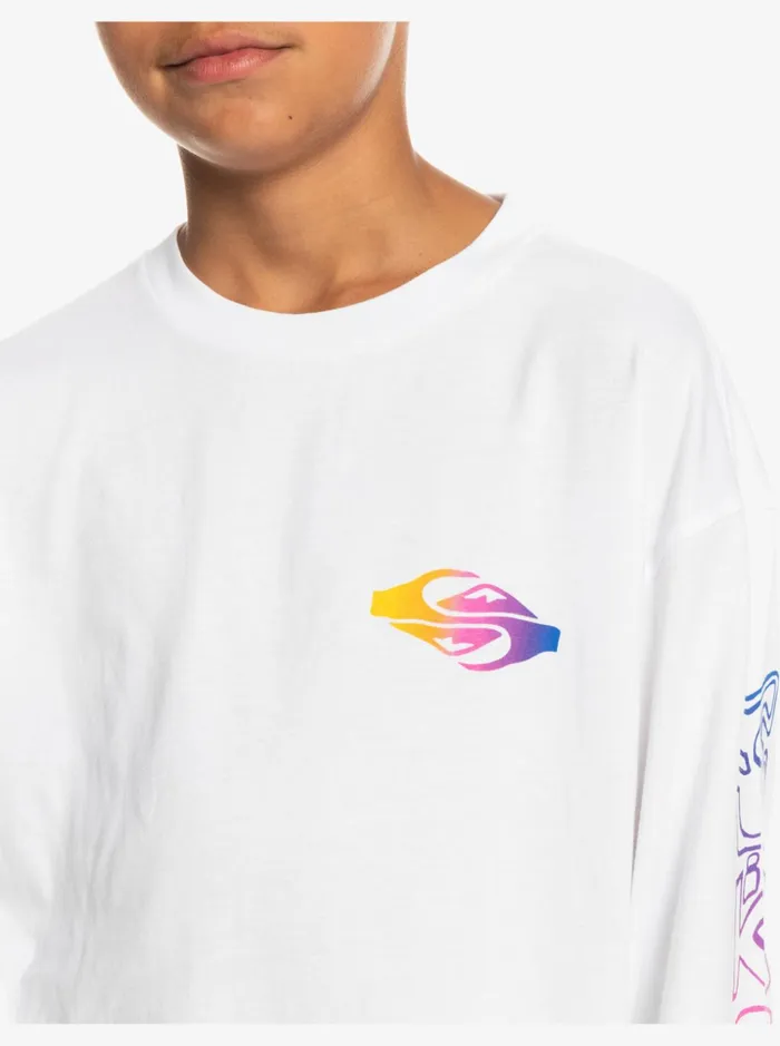 Boys Quiksilver Tees Boy039s 816 Radical Flag Long Sleeve TShirt White Boys Quiksilver Tees Boy039s 816 Radical Flag Long Sleeve TShirt White