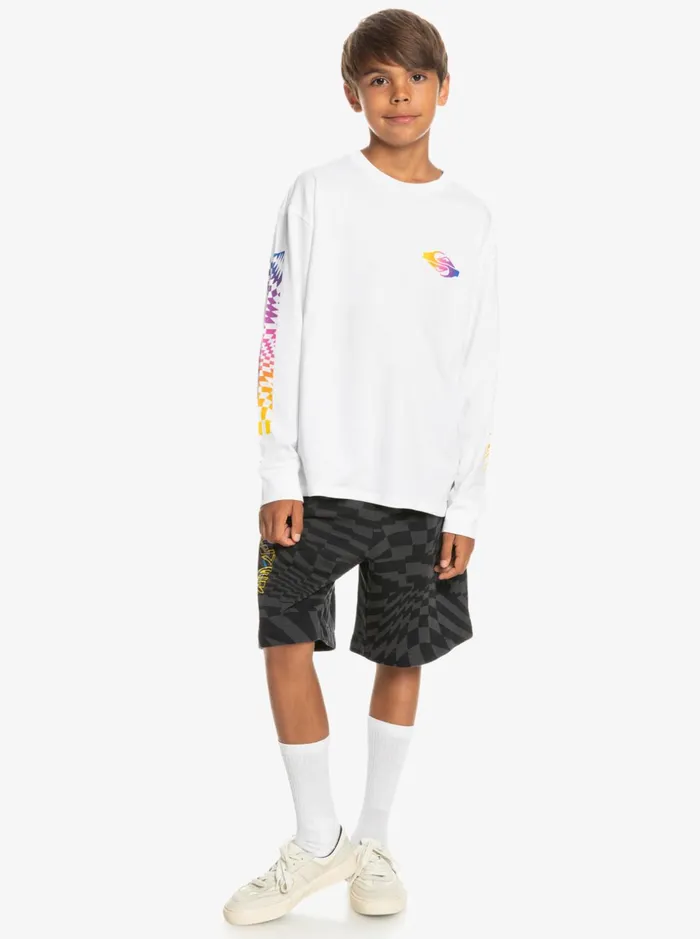 Boys Quiksilver Tees Boy039s 816 Radical Flag Long Sleeve TShirt White Boys Quiksilver Tees Boy039s 816 Radical Flag Long Sleeve TShirt White
