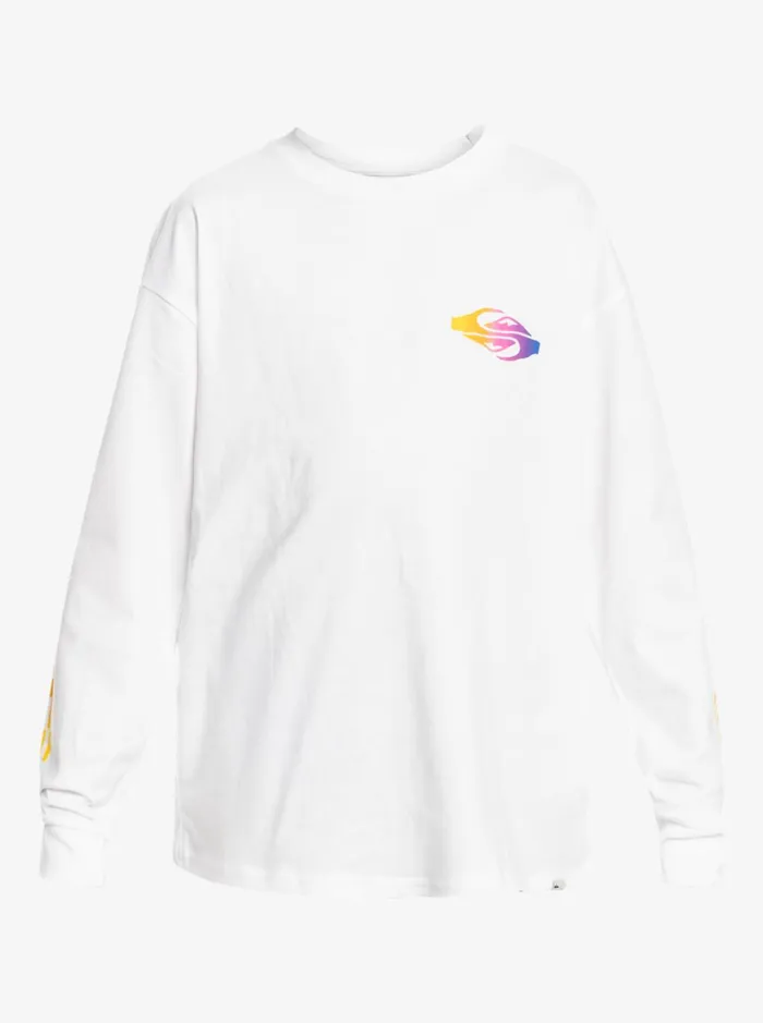 Boys Quiksilver Tees Boy039s 816 Radical Flag Long Sleeve TShirt White Boys Quiksilver Tees Boy039s 816 Radical Flag Long Sleeve TShirt White