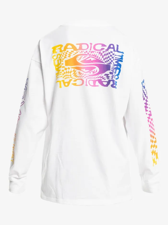 Boys Quiksilver Tees Boy039s 816 Radical Flag Long Sleeve TShirt White Boys Quiksilver Tees Boy039s 816 Radical Flag Long Sleeve TShirt White
