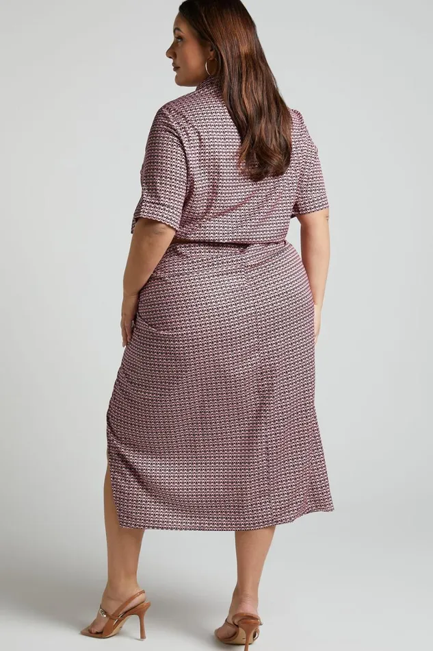 Brunita Midi Skirt 8211 Twist Front Skirt In Pink Wave Women Showpo Skirts Brunita Midi Skirt 8211 Twist Front Skirt In Pink Wave Women Showpo Skirts