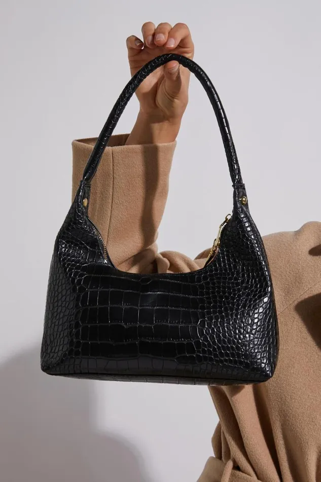Brunswick Shoulder Bag In Black Croc Women Showpo Bags Brunswick Shoulder Bag In Black Croc Women Showpo Bags