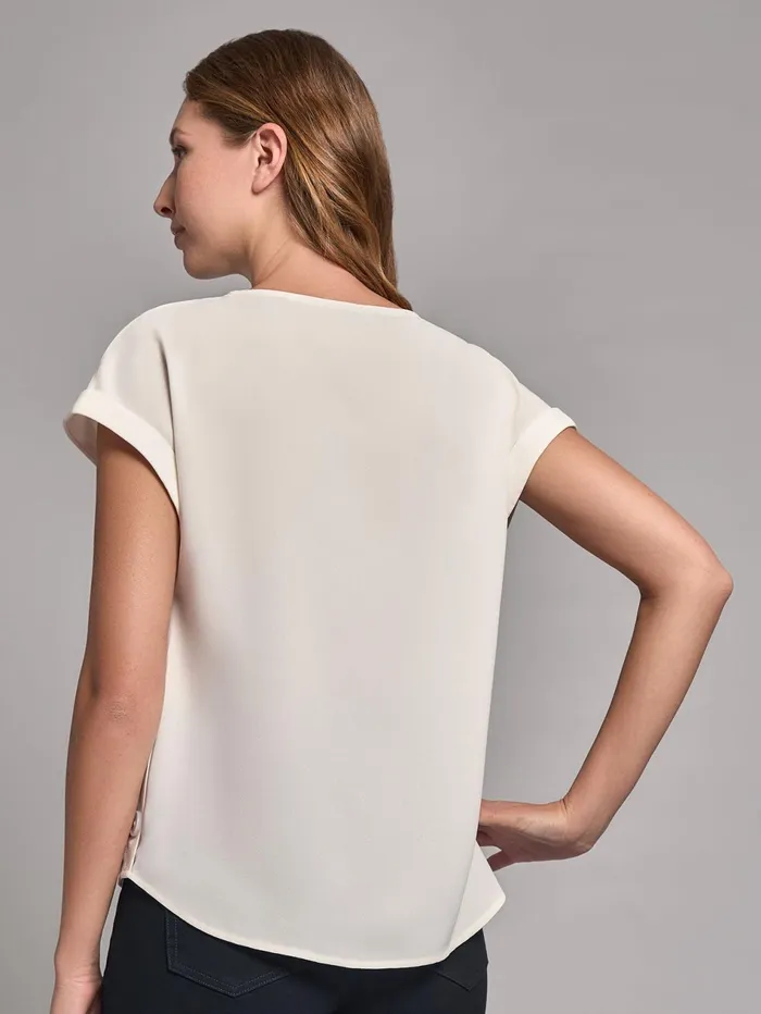 Button Detail Blouse Jasper Crepe Women Jones New York Tops and Blouses Button Detail Blouse Jasper Crepe Women Jones New York Tops and Blouses