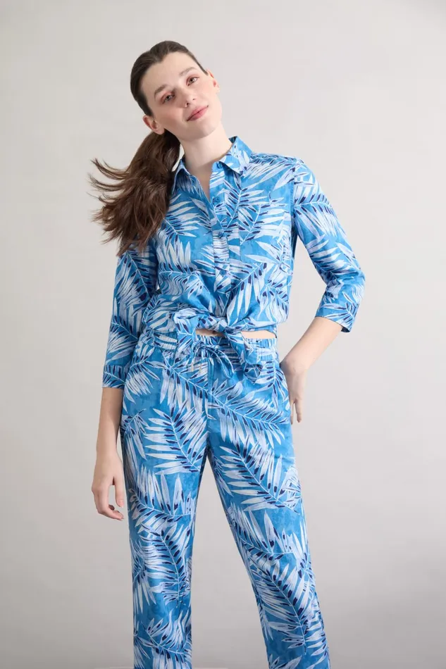 Button Front Tropical Shirt Printed Linen Women Jones New York Tops and Blouses Button Front Tropical Shirt Printed Linen Women Jones New York Tops and Blouses