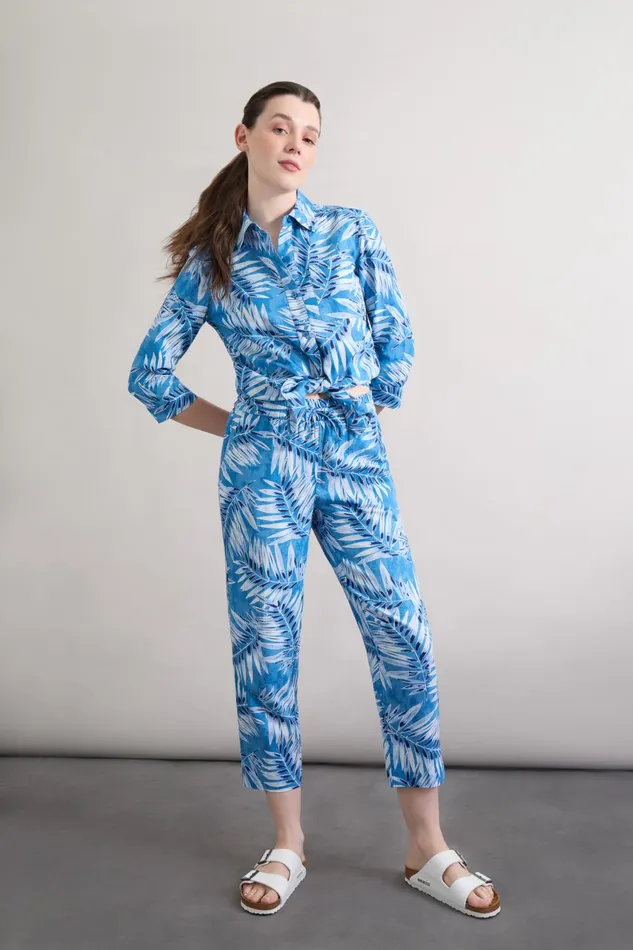 Button Front Tropical Shirt Printed Linen Women Jones New York Tops and Blouses Button Front Tropical Shirt Printed Linen Women Jones New York Tops and Blouses