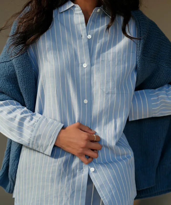 ButtonUps Women Jenni Kayne Boyfriend Shirt Blue Stripe
