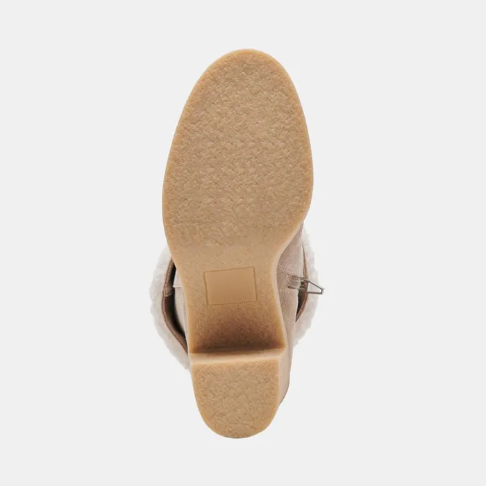 Caddie Plush Boots Almond Suede Women Dolce Vita Boots and Booties