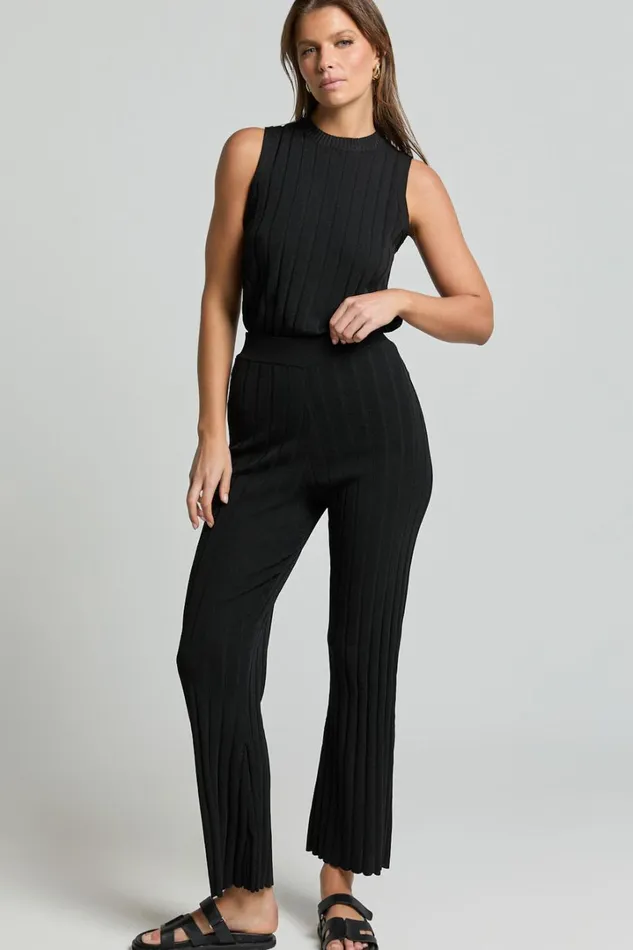 Candice Pants 8211 Knitted High Waist Pants In Black Women Showpo Pants