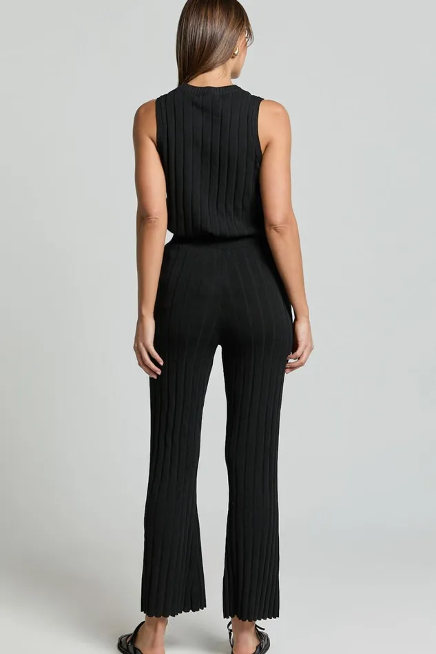 Candice Pants 8211 Knitted High Waist Pants In Black Women Showpo Pants