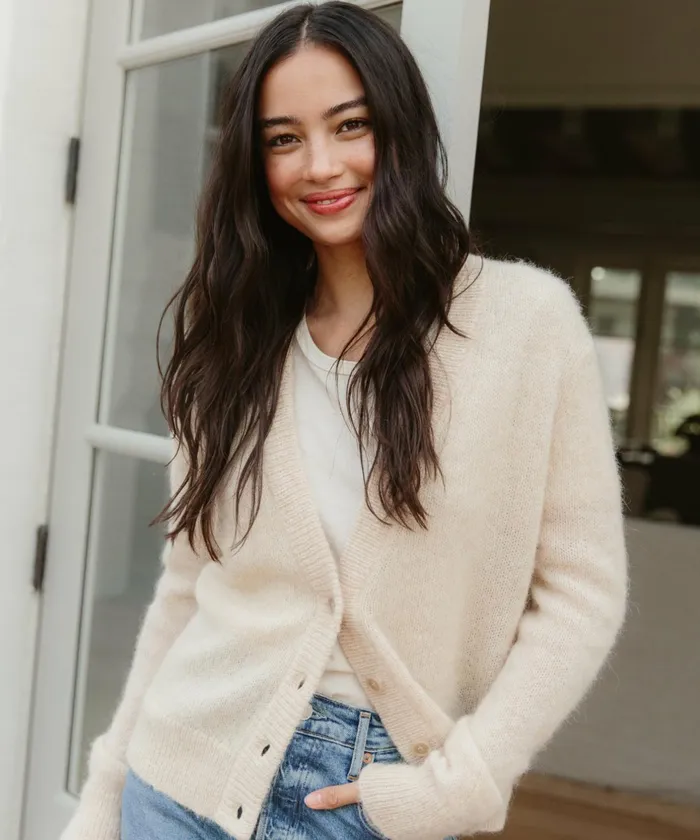 Cardigans Women Jenni Kayne Boyfriend Cardigan Sand