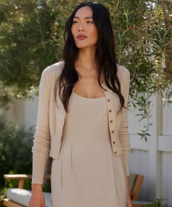 Cardigans Women Jenni Kayne Cashmere Finley Cardigan Oatmeal