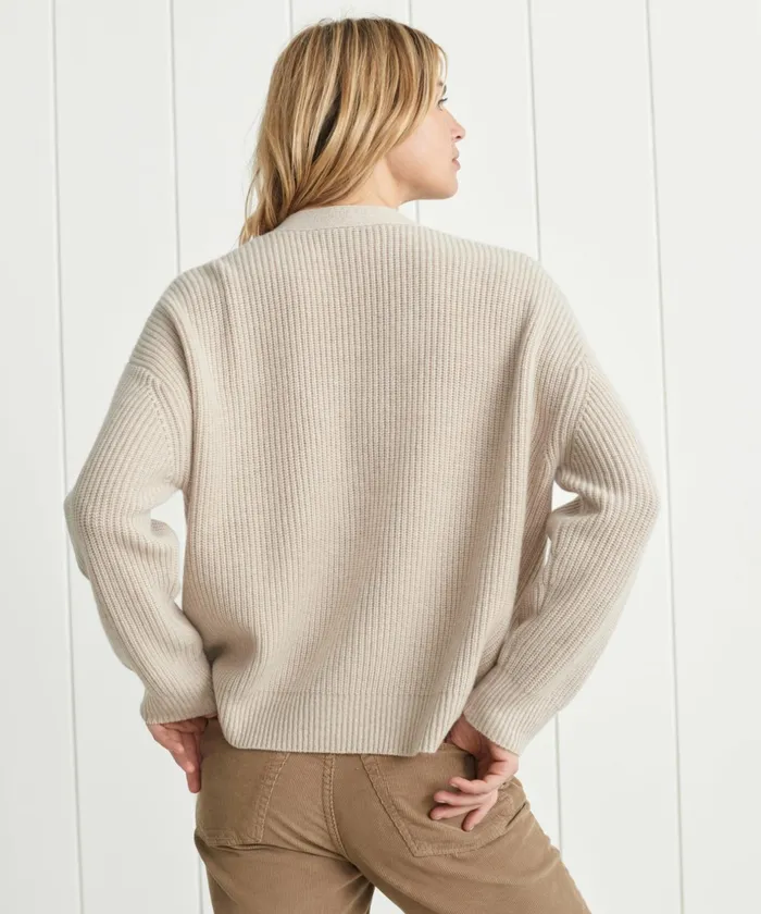 Cardigans Women Jenni Kayne Cropped Cashmere Cocoon Oatmeal Oatmeal