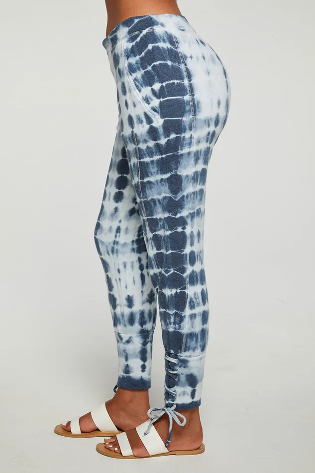 Cashmere Fleece Lace Up Cuffed Jogger Bottoms Chaser Brand Womens