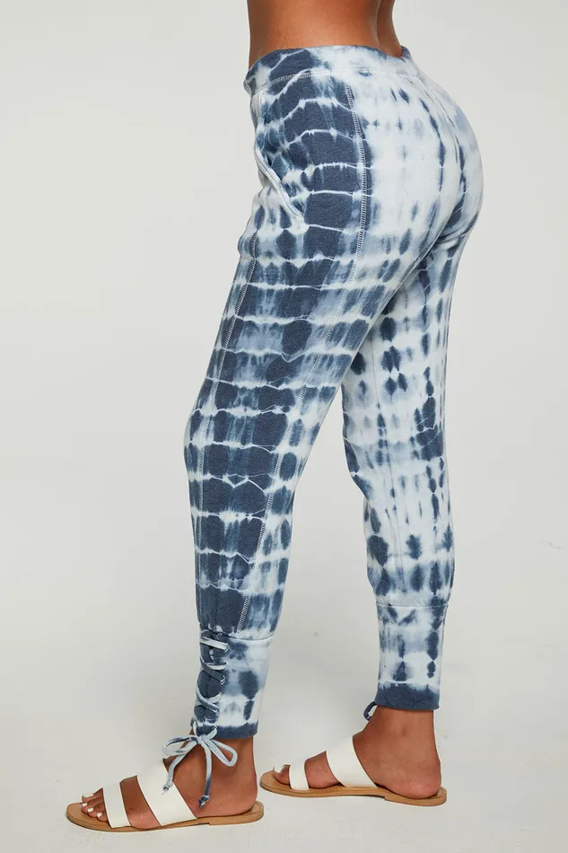 Cashmere Fleece Lace Up Cuffed Jogger Bottoms Chaser Brand Womens