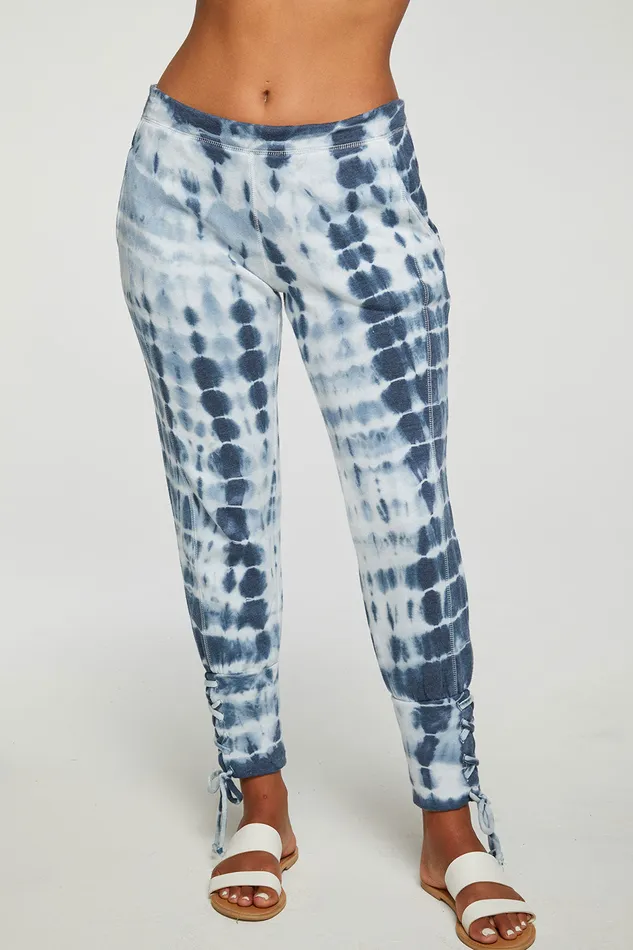 Cashmere Fleece Lace Up Cuffed Jogger Bottoms Chaser Brand Womens