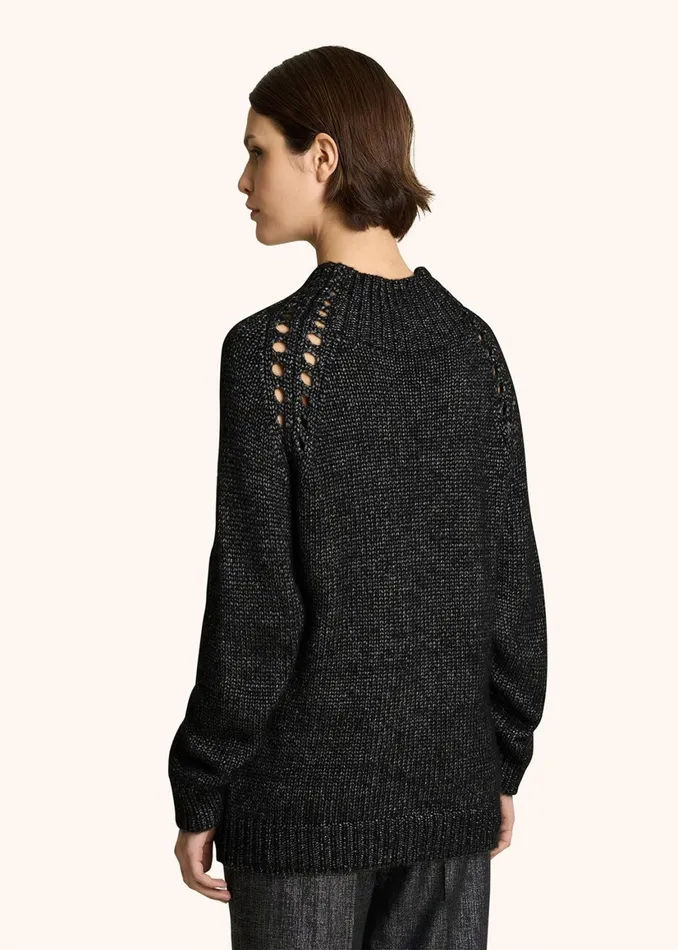 CASHMERE JUMPER WITH PERFORATED DETAILING Women Kiton Knitwear CASHMERE JUMPER WITH PERFORATED DETAILING Women Kiton Knitwear
