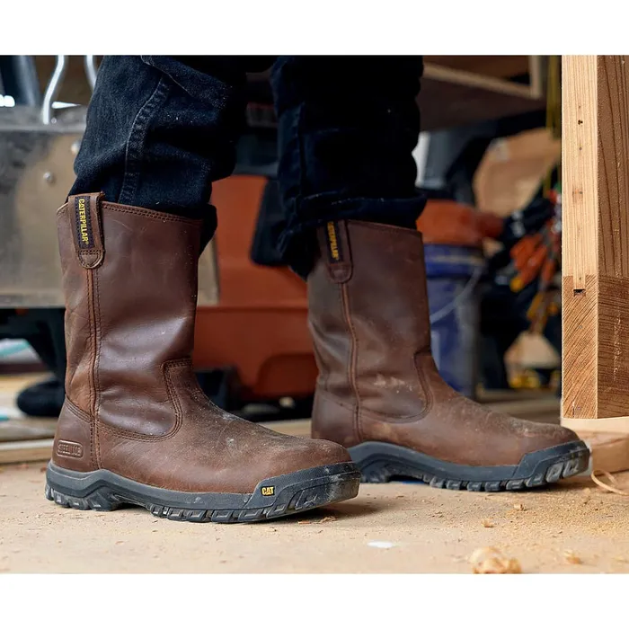 Cat Footwear Boots Men039s Drawbar Steel Toe Work Boot Summer Brown 8211 Men