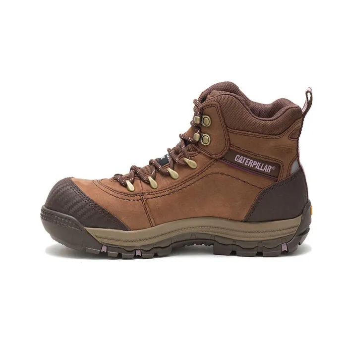 Cat Footwear Boots Women039s Ally Waterproof Composite Toe Work Boot Brown 8211 Women