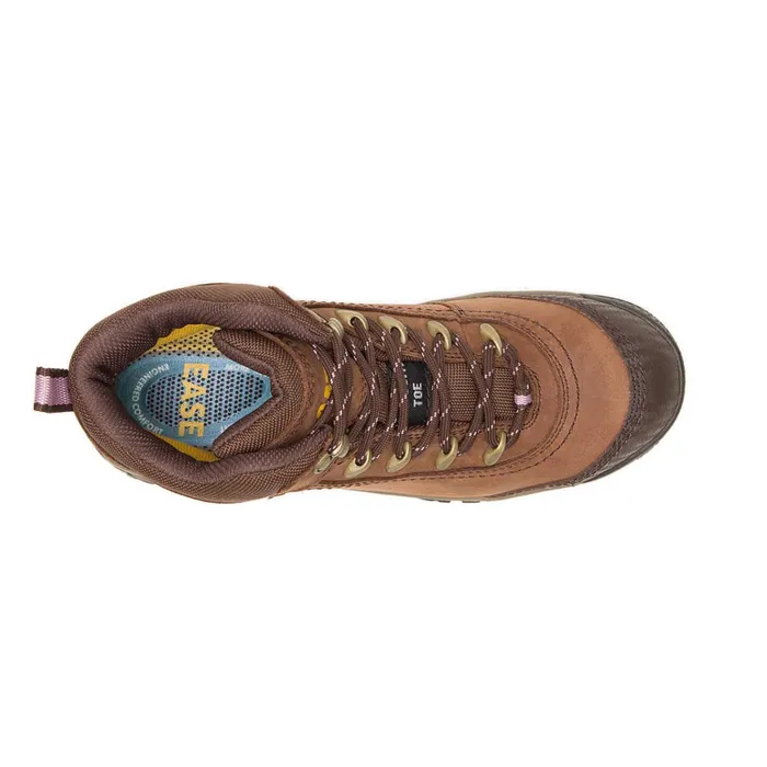 Cat Footwear Boots Women039s Ally Waterproof Composite Toe Work Boot Brown 8211 Women