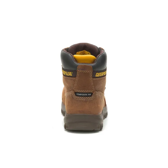 Cat Footwear Composite Toe Women039s Resorption Waterproof Composite Toe Work Boot Brown 8211 Women