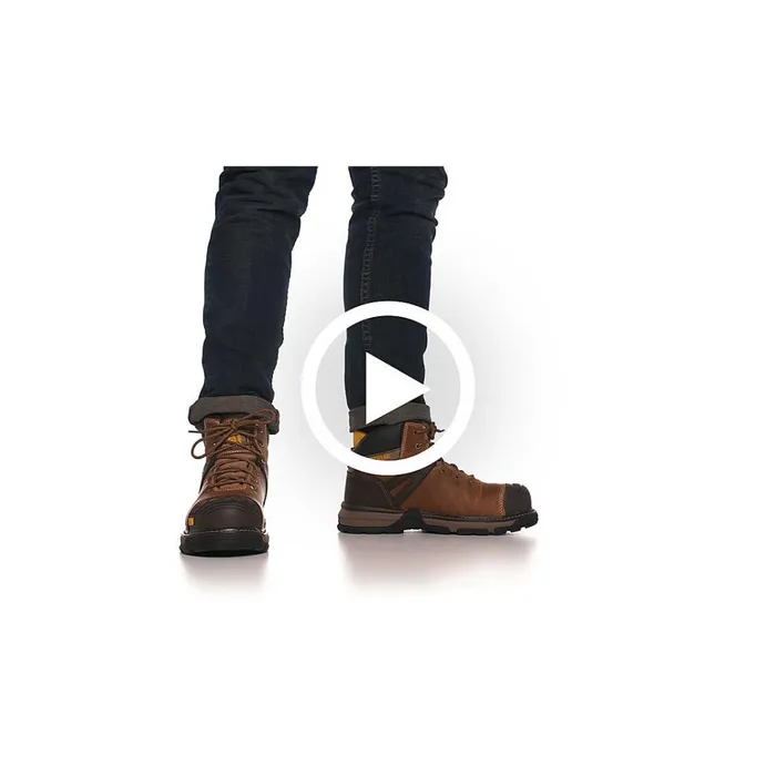 Cat Footwear Soft Toe Men039s Excavator Superlite Waterproof Soft Toe Work Boot Dark Beige 8211 Men