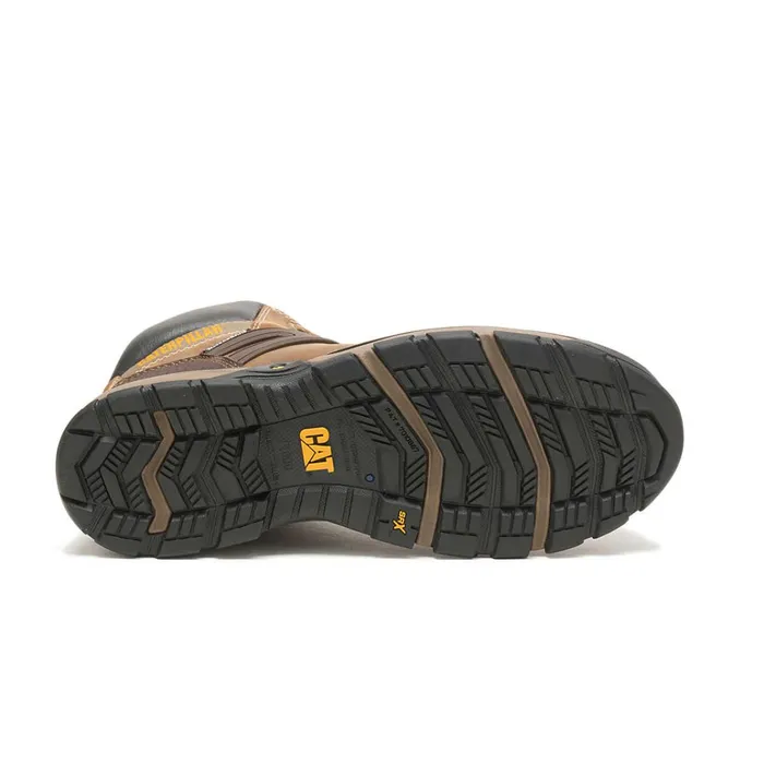 Cat Footwear Soft Toe Men039s Excavator Superlite Waterproof Soft Toe Work Boot Dark Beige 8211 Men