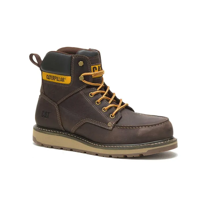 Cat Footwear Steel Toe Men039s Calibrate Steel Toe Work Boot Leather Brown 8211 Men