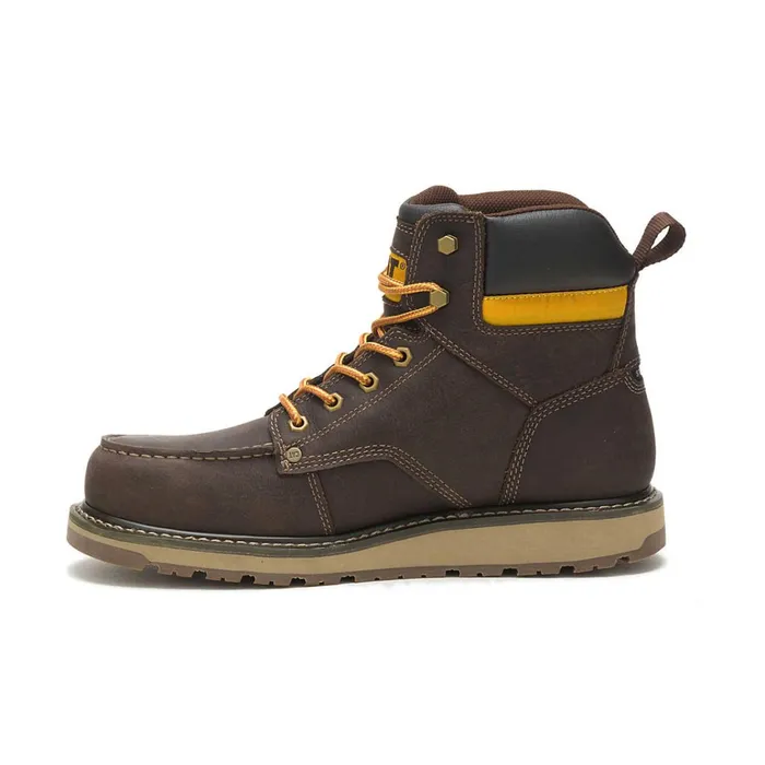 Cat Footwear Steel Toe Men039s Calibrate Steel Toe Work Boot Leather Brown 8211 Men
