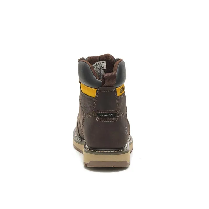 Cat Footwear Steel Toe Men039s Calibrate Steel Toe Work Boot Leather Brown 8211 Men